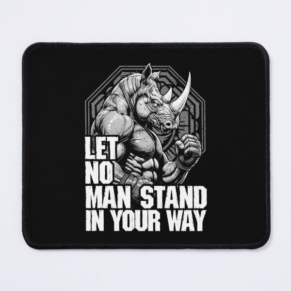 Item preview, MMA Fighter Rhino Let No Man Stand Rhinoceros Martial Arts designed and sold by GrandeDuc.