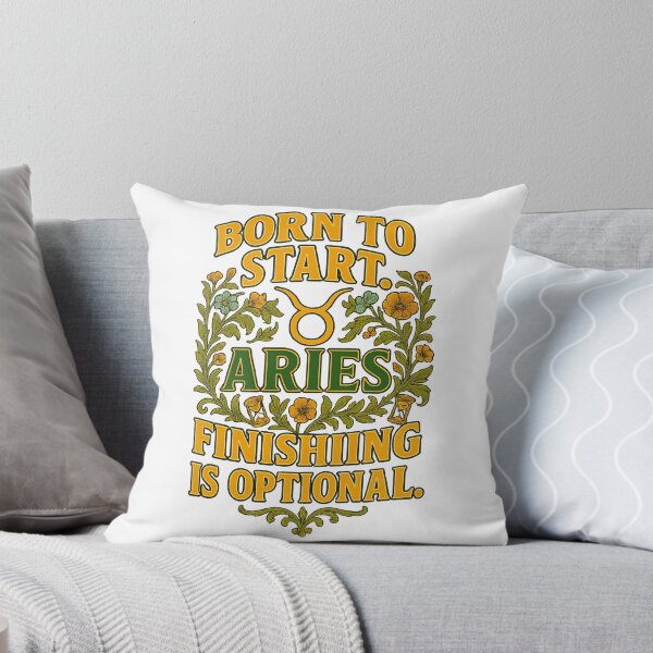 Item preview, Aries “Born to start. Finishing is optional.” Art Nouveau T-Shirt | Zodiac Humor designed and sold by MySpiritTravels.