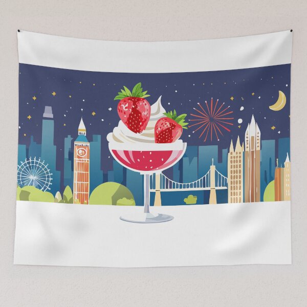 Item preview, Exuberant cup of strawberries with cream designed and sold by JohannaWallace.