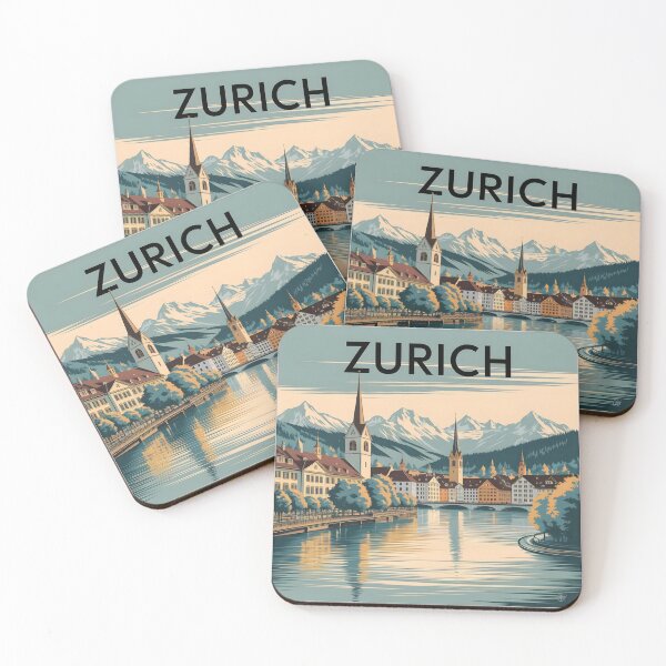 Item preview, Zurich: Classic European Travel Poster designed and sold by LSVart.