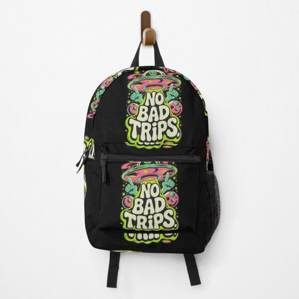 Item preview, No Bad Trips – Trippy Alien UFO Psychedelic Art Design designed and sold by TipTop GFX.