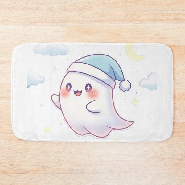 Item preview, Sweet Dreams Boo – Kawaii Ghost in a Nightcap designed and sold by 001Haiba.