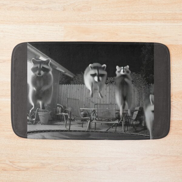 Item preview, “Raccoon-a-boing: Midnight Mischief in Midair!” designed and sold by Print Fiction.