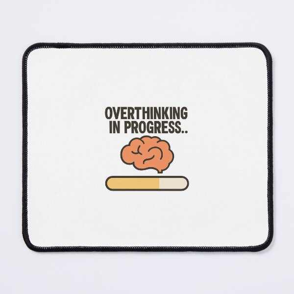 Item preview, Overthinking in Progress Loading Bar Sticker designed and sold by Muted Marvels.