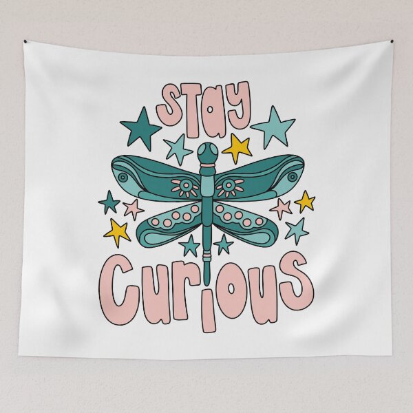 Item preview, Stay Curious Pink and Blue Dragonfly designed and sold by GraceMakes03.