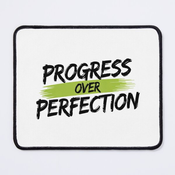 Item preview, Progress Over Perfection – Bold Green Brush Quote designed and sold by ArtByYunus.
