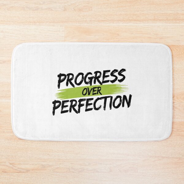 Item preview, Progress Over Perfection – Bold Green Brush Quote designed and sold by ArtByYunus.