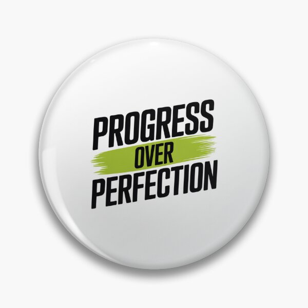 Item preview, Progress Over Perfection – Bold Green Brush Quote designed and sold by ArtByYunus.