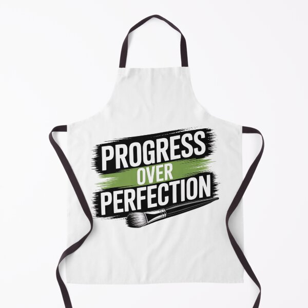Item preview, Progress Over Perfection – Bold Green Brush Quote designed and sold by ArtByYunus.