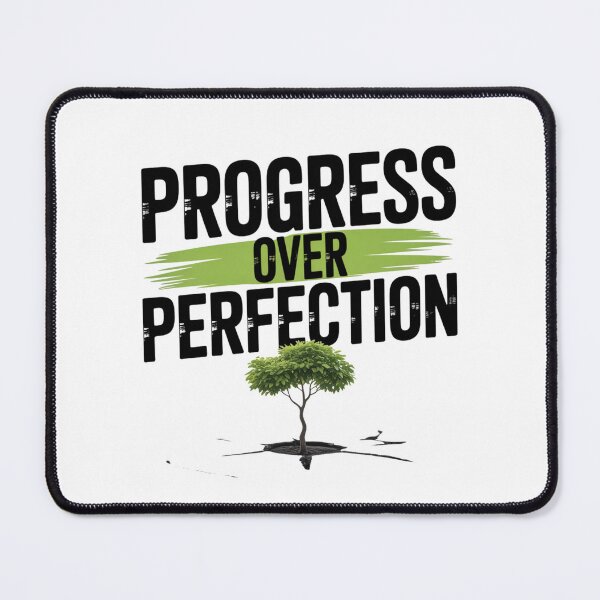 Item preview, Progress Over Perfection – Bold Green Brush Quote designed and sold by ArtByYunus.