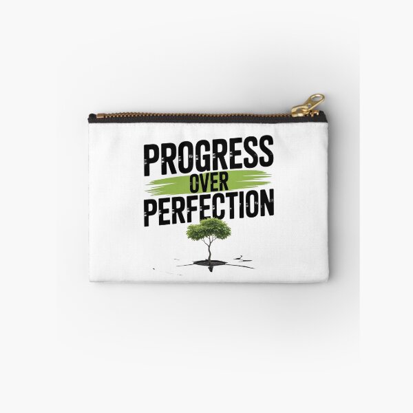 Item preview, Progress Over Perfection – Bold Green Brush Quote designed and sold by ArtByYunus.