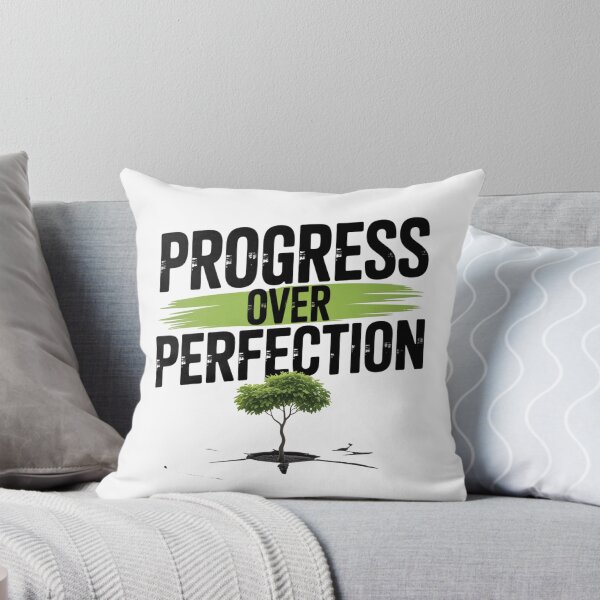 Item preview, Progress Over Perfection – Bold Green Brush Quote designed and sold by ArtByYunus.