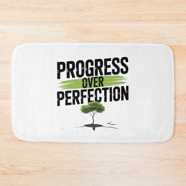 Item preview, Progress Over Perfection – Bold Green Brush Quote designed and sold by ArtByYunus.