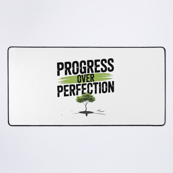 Item preview, Progress Over Perfection – Bold Green Brush Quote designed and sold by ArtByYunus.