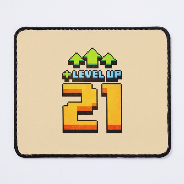Item preview, Level Up 21 Lvl Pixel Art Birthday Gift designed and sold by PixelDrukiPL.