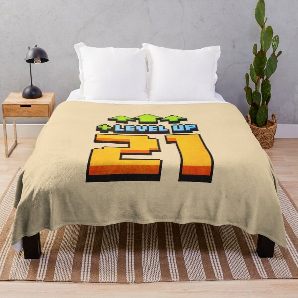 Item preview, Level Up 21 Lvl Pixel Art Birthday Gift designed and sold by PixelDrukiPL.