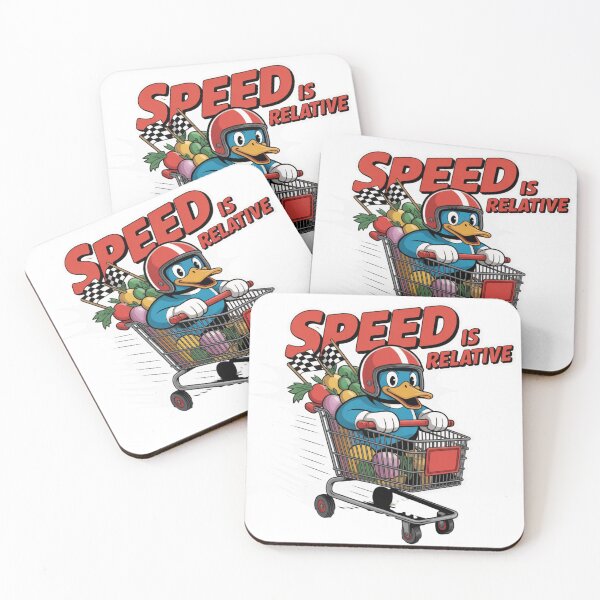 Item preview, Speed Is Relative – Racing Duck in Shopping Cart designed and sold by ArtByYunus.