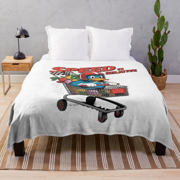 Item preview, Speed Is Relative – Racing Duck in Shopping Cart designed and sold by ArtByYunus.