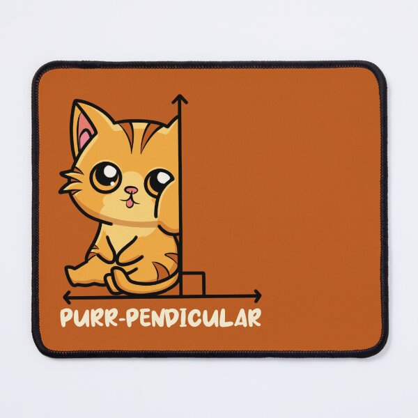Item preview, Purr-pendicular - Funny Cat Geometry Pun designed and sold by HimayaStudio.
