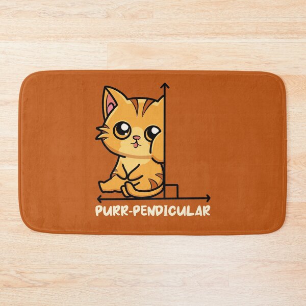Item preview, Purr-pendicular - Funny Cat Geometry Pun designed and sold by HimayaStudio.