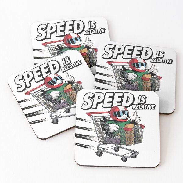 Item preview, Speed Is Relative – Racing Duck in Shopping Cart designed and sold by ArtByYunus.