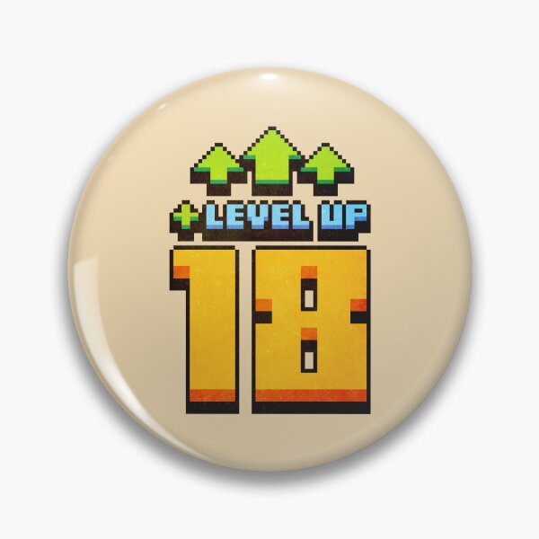 Item preview, Level Up 18 Lvl Pixel Art Birthday Gift designed and sold by PixelDrukiPL.