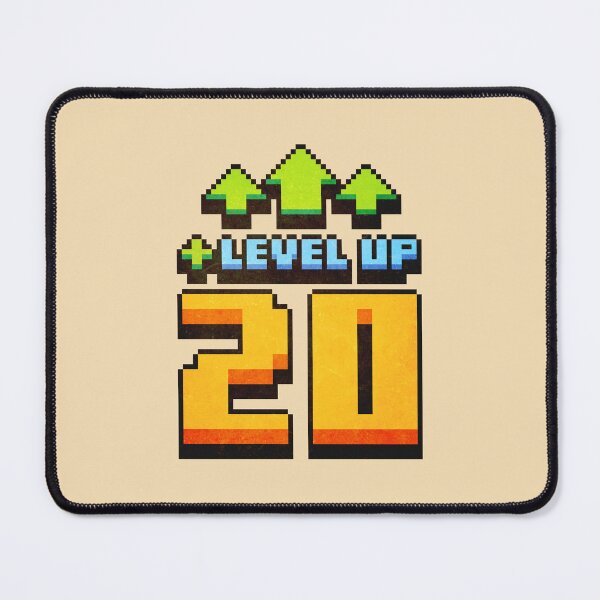 Item preview, Level Up 20 Lvl Pixel Art Birthday Gift designed and sold by PixelDrukiPL.