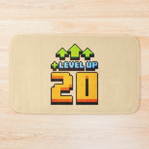 Item preview, Level Up 20 Lvl Pixel Art Birthday Gift designed and sold by PixelDrukiPL.