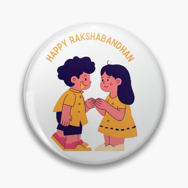 Item preview, Cute Raksha Bandhan Kids Sticker – Brother Sister Love Festival Design designed and sold by SassyArtist9006.