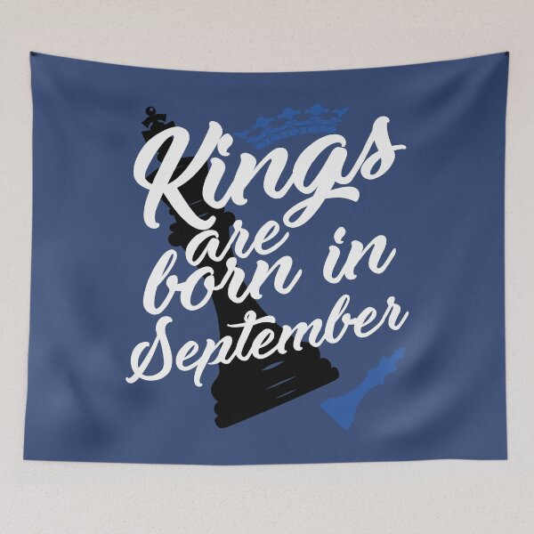 Item preview, September Birthday Gift for Men   Kings are Born in September Chess Piece designed and sold by TrndSttr.