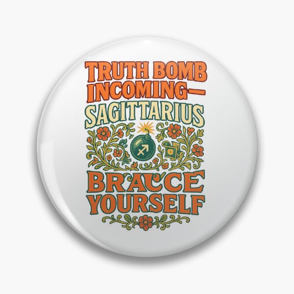Item preview, Sagittarius "Truth Bomb Incoming - Brace Yourself" Art Nouveau T-Shirt | Blunt Zodiac Humor designed and sold by MySpiritTravels.
