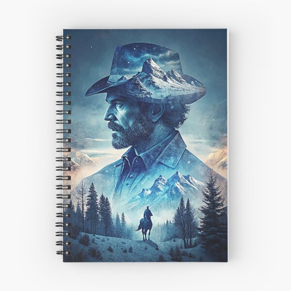 Item preview, Mysterious Cowboy Surreal Mountains Nature Adventure Journey designed and sold by Rostislav Bouda.