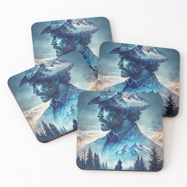 Item preview, Mysterious Cowboy Surreal Mountains Nature Adventure Journey designed and sold by Rostislav Bouda.