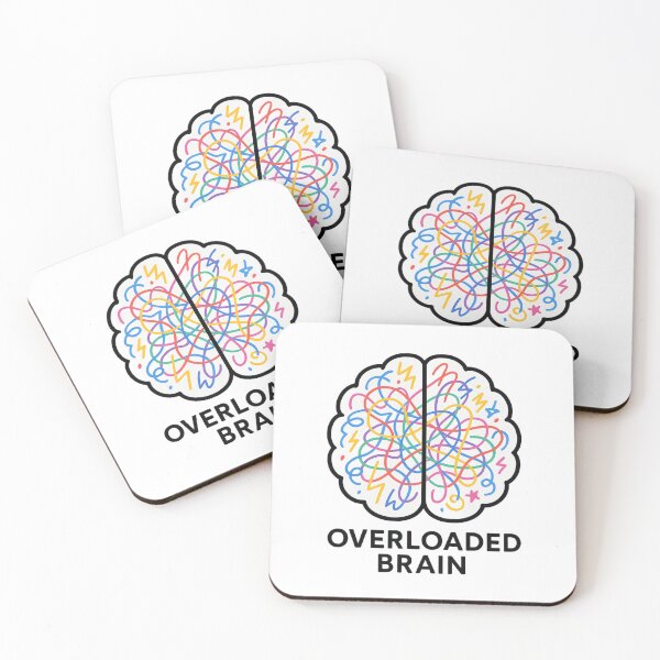 Item preview, Overloaded Brain – Stress and Mental Overload Illustration designed and sold by LoomisDreams.