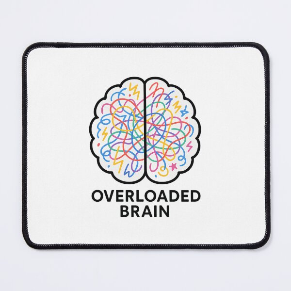 Item preview, Overloaded Brain – Stress and Mental Overload Illustration designed and sold by LoomisDreams.
