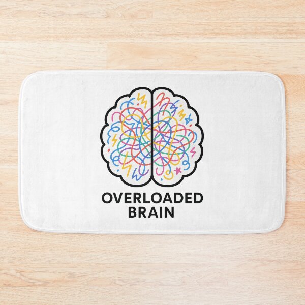 Item preview, Overloaded Brain – Stress and Mental Overload Illustration designed and sold by LoomisDreams.