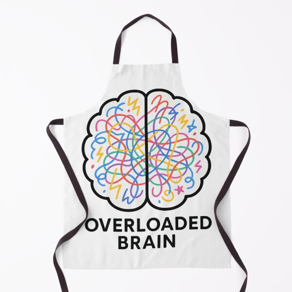 Item preview, Overloaded Brain – Stress and Mental Overload Illustration designed and sold by LoomisDreams.