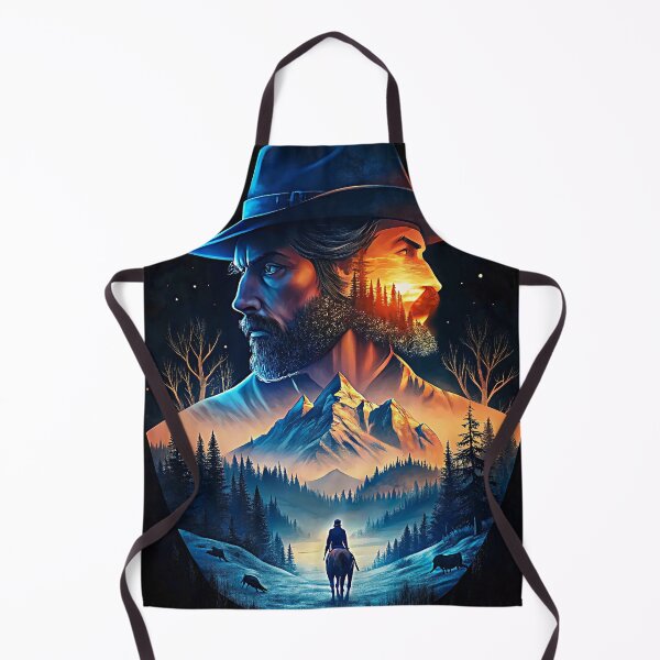 Item preview, Mysterious Cowboy Landscape Sunset Mountain Forest Adventure designed and sold by Rostislav Bouda.