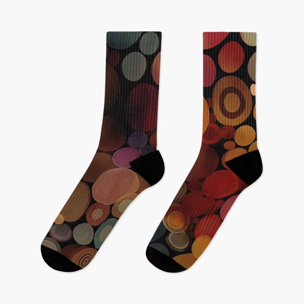 Item preview, Velvet Geometry – Textured Abstract Circles in Earth & Ember Tones designed and sold by newnomads-art.