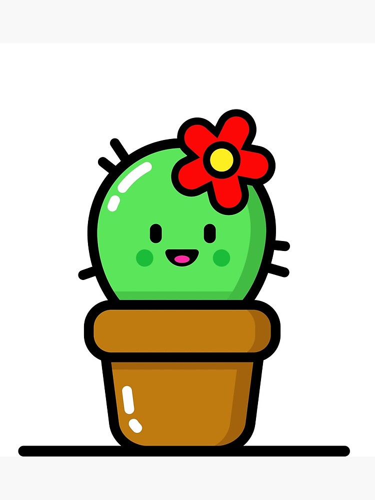 "Cute cartoon cactus" Canvas Print by Subonych | Redbubble