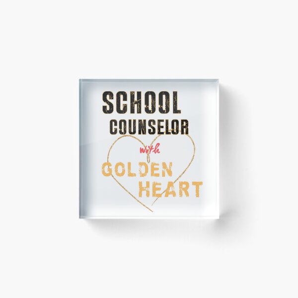 Item preview, Golden Heart School Counselor – Distressed Typography for Kind Educators designed and sold by PeteLawliiet.