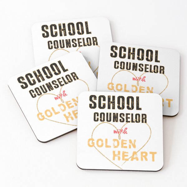 Item preview, Golden Heart School Counselor – Distressed Typography for Kind Educators designed and sold by PeteLawliiet.