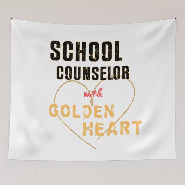 Item preview, Golden Heart School Counselor – Distressed Typography for Kind Educators designed and sold by PeteLawliiet.