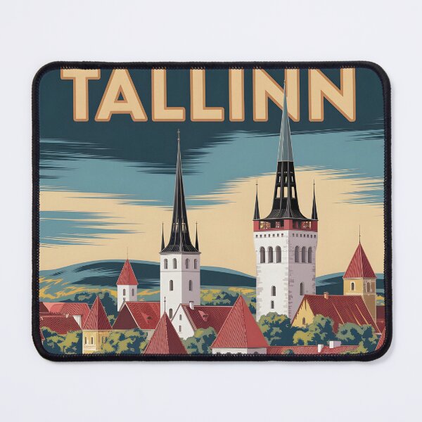 Item preview, Tallinn: Classic European Travel Poster Style designed and sold by LSVart.