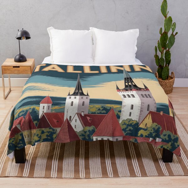 Item preview, Tallinn: Classic European Travel Poster Style designed and sold by LSVart.