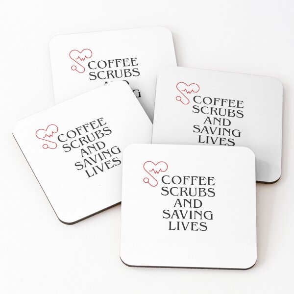 Item preview, NURSE T-SHIRT COFFEE SCRUBS AND SAVING LIVES designed and sold by ElizaMagic.