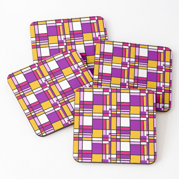 Item preview, Modernist Grid in Purple and Pink designed and sold by KaleChub.