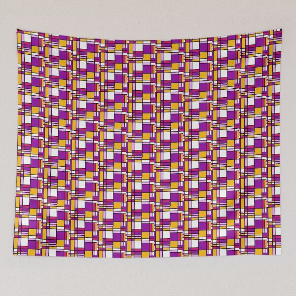 Item preview, Modernist Grid in Purple and Pink designed and sold by KaleChub.
