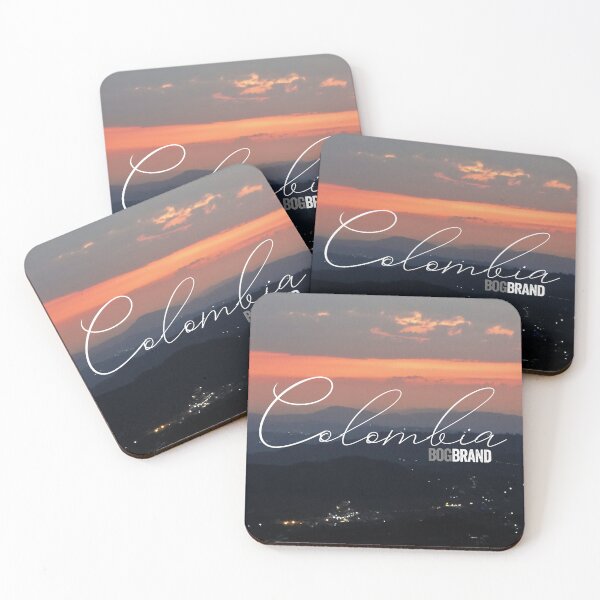 Item preview, Sunset with road and town lights Colombian Andean Oriental Mountain Range near Anapoima Cundinamarca in Script designed and sold by BogBrand.