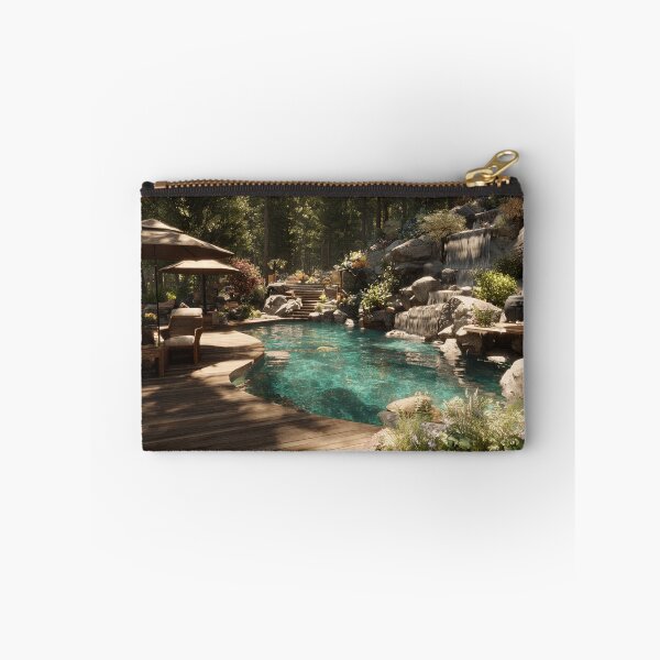 Item preview, Luxury Forest Poolside Oasis – Tranquil Nature Escape designed and sold by ArgentoArt.